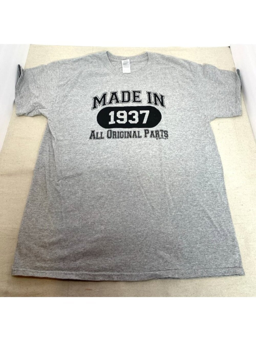 Made in 1937 All Original Parts T-shirt Gray Size L